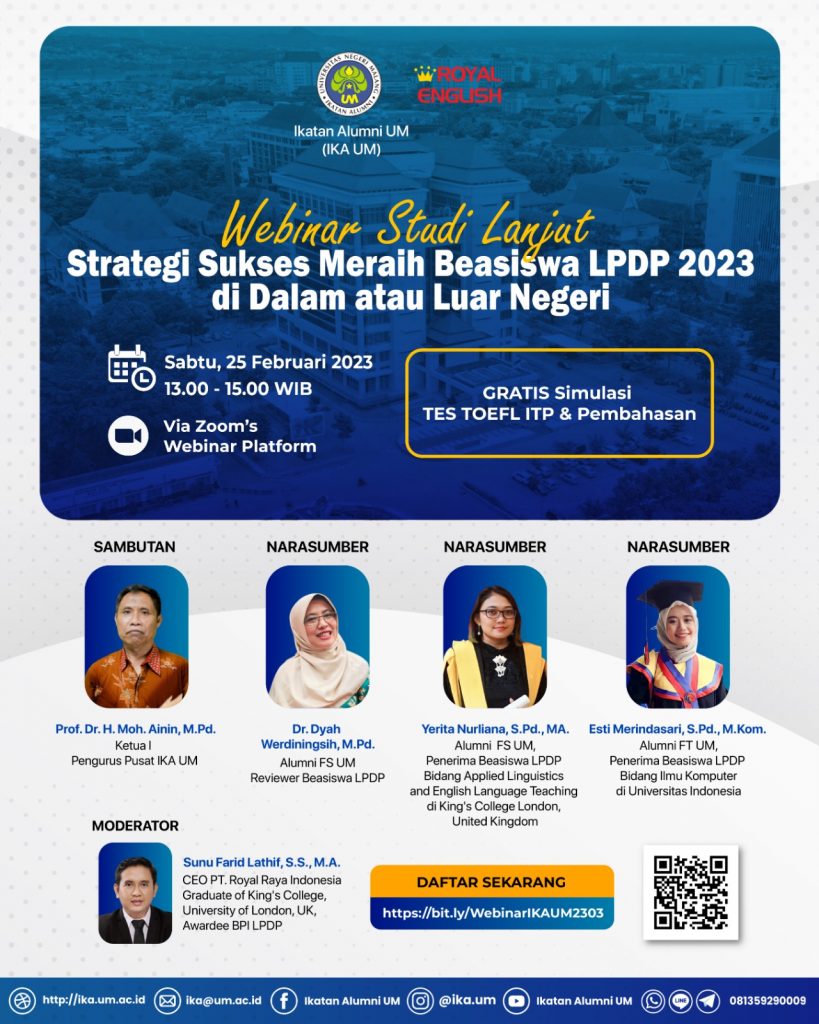 Webinar Studi Lanjut Strategi Sukses Meraih Beasiswa LPDP 2023